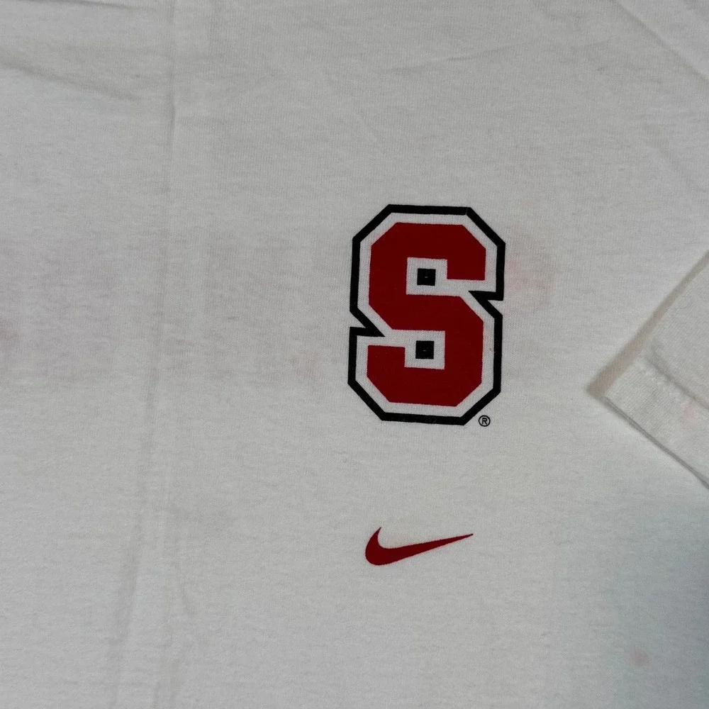 Vintage Nike Stanford University Cardinal T-Shirt Mens XL White NCAA Collegiate